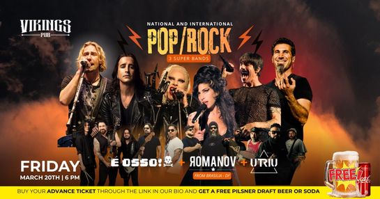 20/03 SEXTA - BANDA ROMANOV + UTRIU + E OSSO