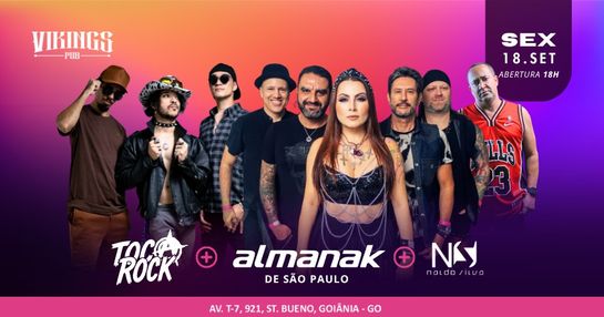 18/09 SEXTA - BANDA ALMANAK (SP) + TOCA ROCK