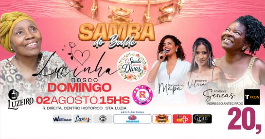 FLORES EM VIDA | SAMBA PARA AS DIVAS | DOMINGO 02 AGOSTO | LUCINHA BOSCO