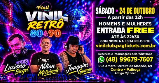 VINIL RETRÔ — ANOS 80 & 90