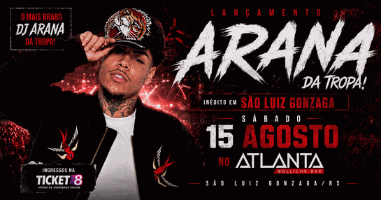 DJ ARANA NO ATLANTA BOLICHE BAR!