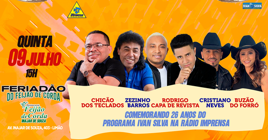 FERIADÃO NO FEIJÃO DE CORDA