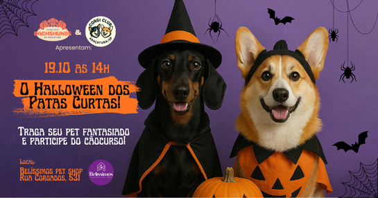 Encontro dos Dachshunds & Corgis - Halloween dos Patas Curtas