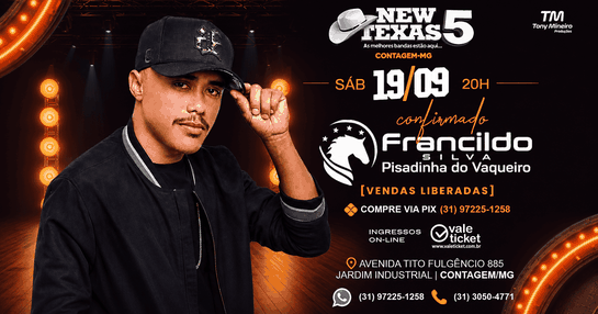 FRANCILDO SILVA E BANDA PISADINHA DO VAQUEIRO NO NEW TEXAS 5