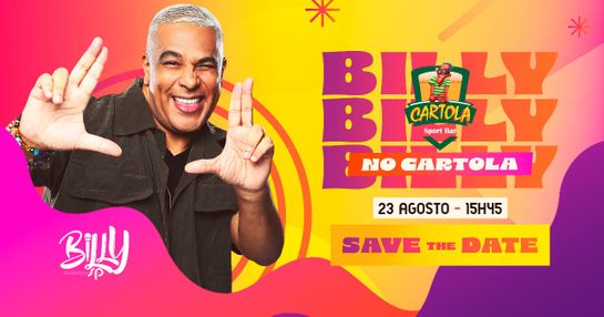 SHOW BILLY + GRAVAÇÃO AUDIO VISUAL NEGRICI no Cartola
