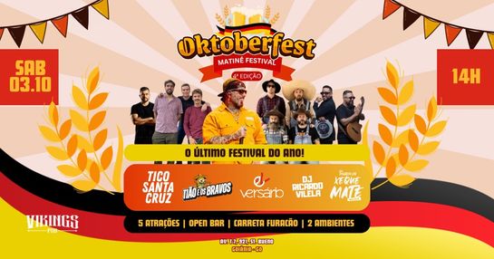 03/10 SÁBADO - OKTOBERFEST OPEN BAR