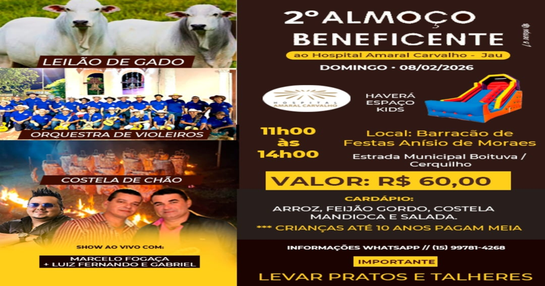 2º Almoço Beneficente - Hospital do Câncer de Jaú