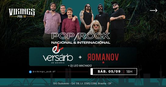 05/09 SÁBADO - BANDA VERSÁRIO (GYN) + ROMANOV (BSB)