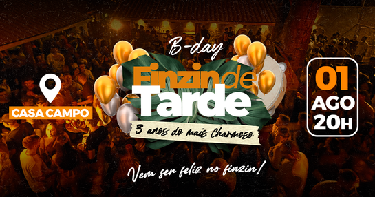 Finzin de tarde - 3 anos do + charmoso!