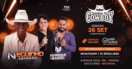 NEGUINHO SAFADÃO + HENRIQUE E MANOEL NA FAZENDA DO COWBOY